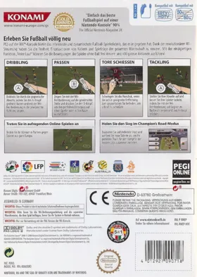 Pro Evolution Soccer 2008 box cover back